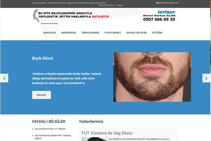 Alanya Web Tasarım - Alanya Saç Ekimi 