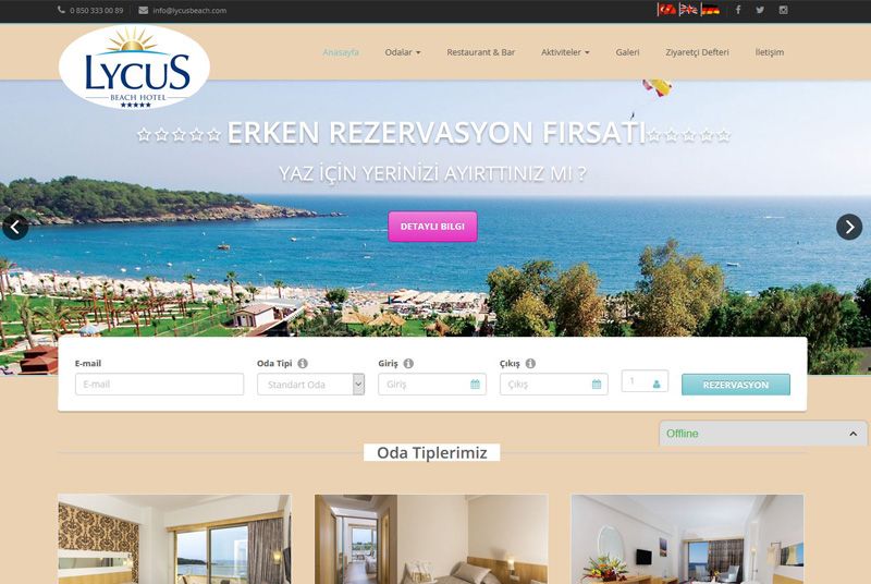 Alanya Web Tasarım - Lycus Beach Hotel Alanya 