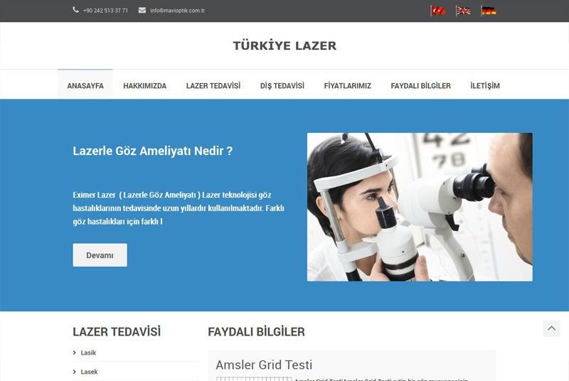 Alanya Web Tasarım - Türkiye Lazer 